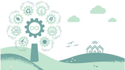 diagram showing a number of renewable energy solutions