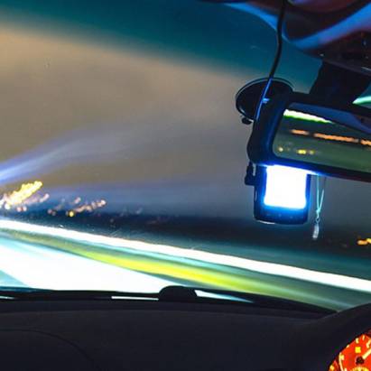car driving at night