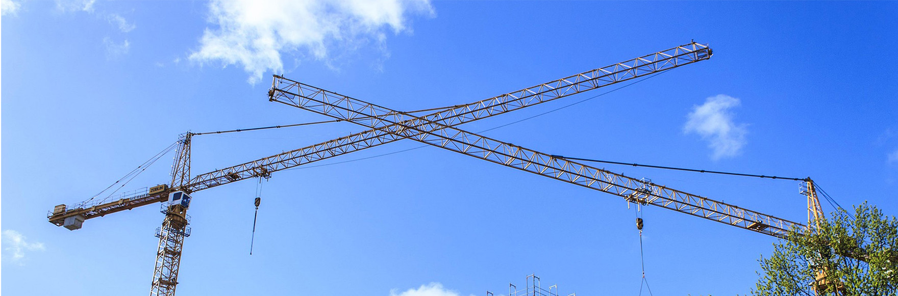 cranes on construction site
